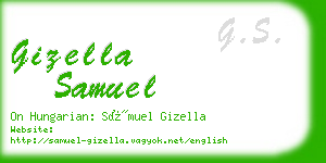 gizella samuel business card